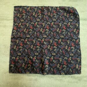 Vintage Hilditch and Key Silk Scarf Paisley Blue